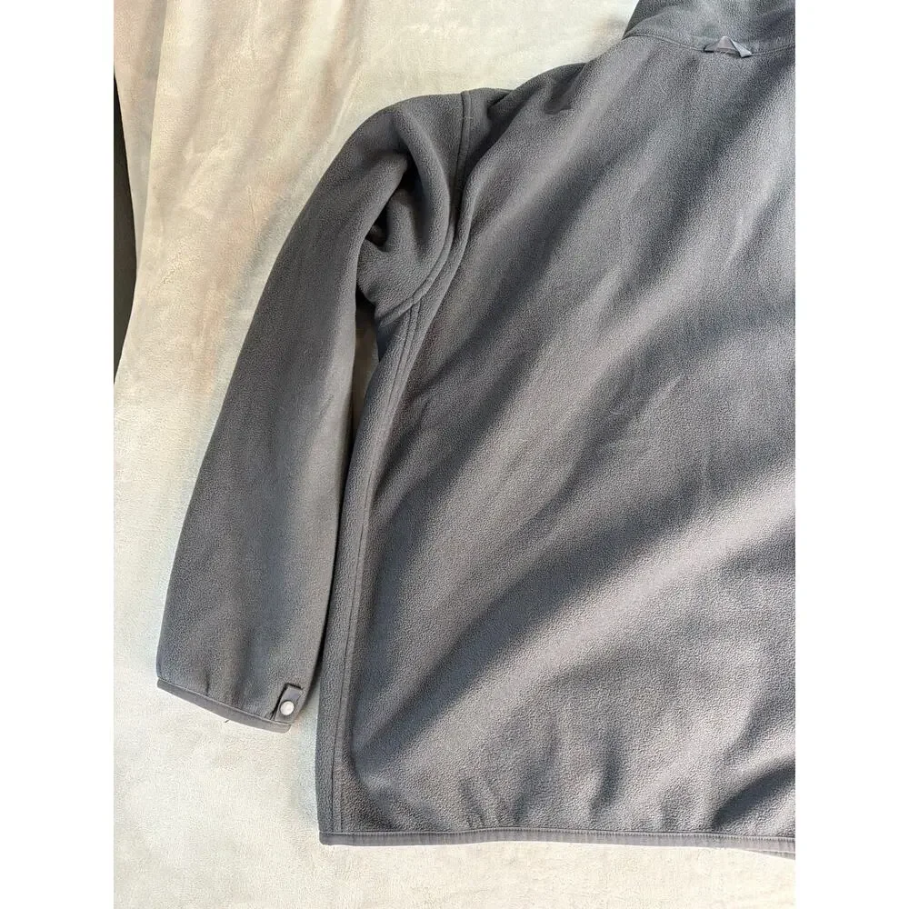 The North Face Jacket Mens XXL Grey Grid Fleece Full Zip Smoked Pearl